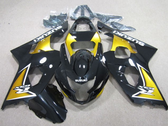 2004-2005 Suzuki GSXR 600 Motorcycle Fairings - Glossy Black Yellow Australia