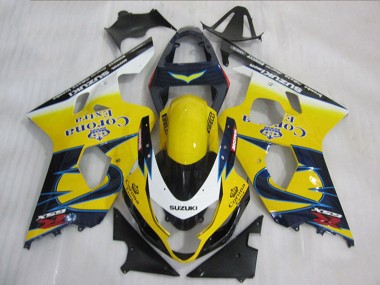 2004-2005 Suzuki GSXR 600 Motorcycle Fairings - Yellow White Blue Corona Extra Australia