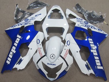 2004-2005 Suzuki GSXR 600 Motorcycle Fairings - White Blue Jordan Motul Australia