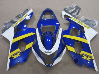 2004-2005 Suzuki GSXR 600 Motorcycle Fairings - Blue White Yellow Australia