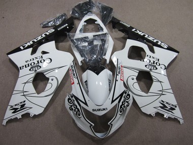 2004-2005 Suzuki GSXR 600 Motorcycle Fairings - White Black Corona Extra Motul Australia