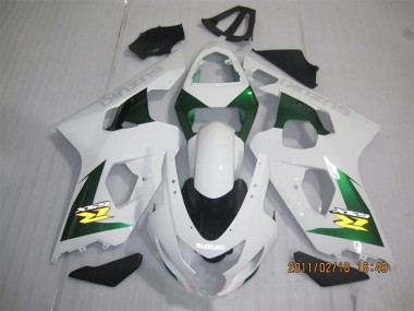 2004-2005 Suzuki GSXR 600 Motorcycle Fairings - White Green Yellow Black Australia