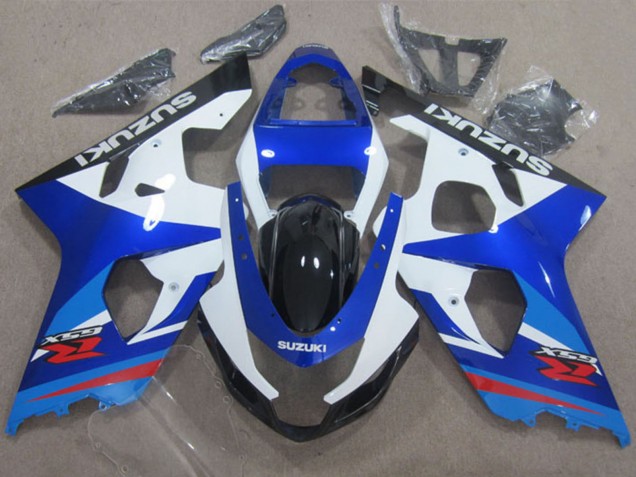 2004-2005 Suzuki GSXR 600 Motorcycle Fairings - White Blue Red Australia