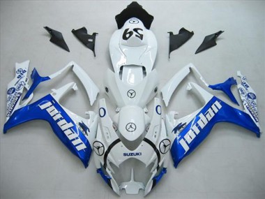 2006-2007 Suzuki GSXR 600 Motorcycle Fairings - White Blue Jordan 59 Australia