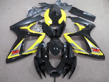 2006-2007 Suzuki GSXR 600 Motorcycle Fairings - Yellow Grey Black Australia