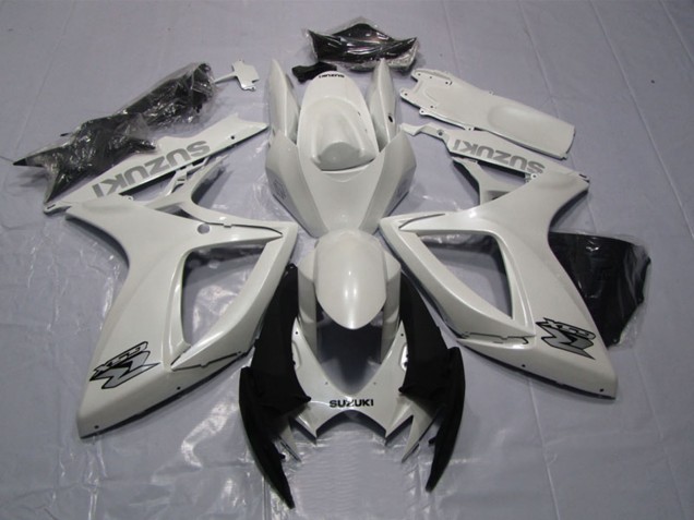 2006-2007 Suzuki GSXR 600 Motorcycle Fairing - White Australia