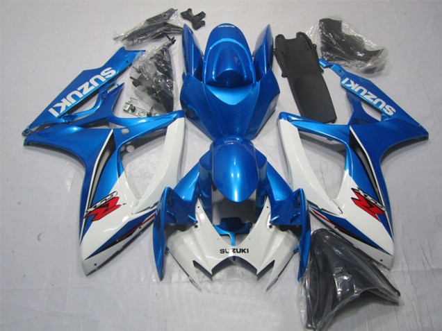 2006-2007 Suzuki GSXR 600 Motorcycle Fairing - White Blue Red Australia