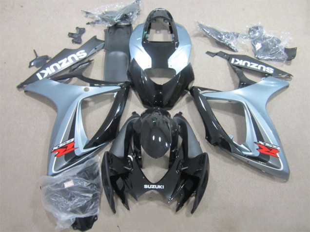 2006-2007 Suzuki GSXR 600 Motorcycle Fairings - Grey Glossy Black Australia