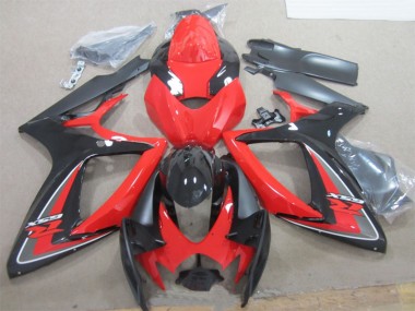 2006-2007 Suzuki GSXR 600 Motorcycle Fairings - Red Black Australia