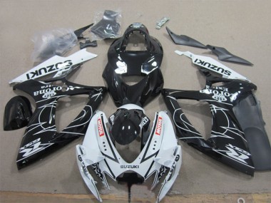 2006-2007 Suzuki GSXR 600 Motorcycle Fairings - White Black Corona Extra Motul Australia