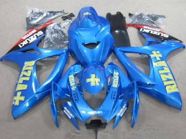 2006-2007 Suzuki GSXR 600 Motorcycle Fairings - Blue Gold Red Rizla Australia