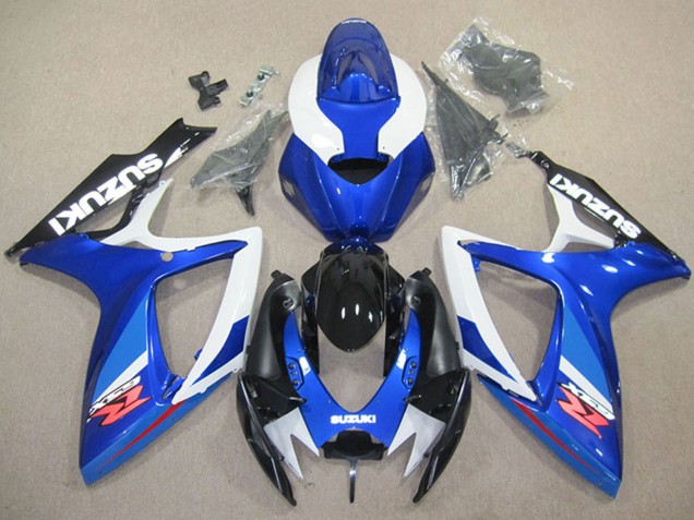 2006-2007 Suzuki GSXR 600 Motorcycle Fairing - White Blue Glossy Black Red Australia