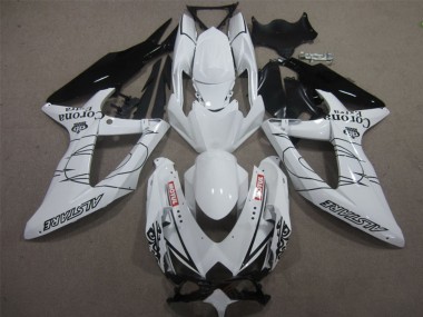 2008-2010 Suzuki GSXR 600 Motorcycle Fairings - White Black Corona Extra Motul Australia
