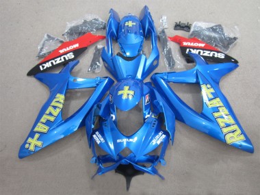2008-2010 Suzuki GSXR 600 Motorcycle Fairings - Blue Yellow Red Black Rizla Motul Australia