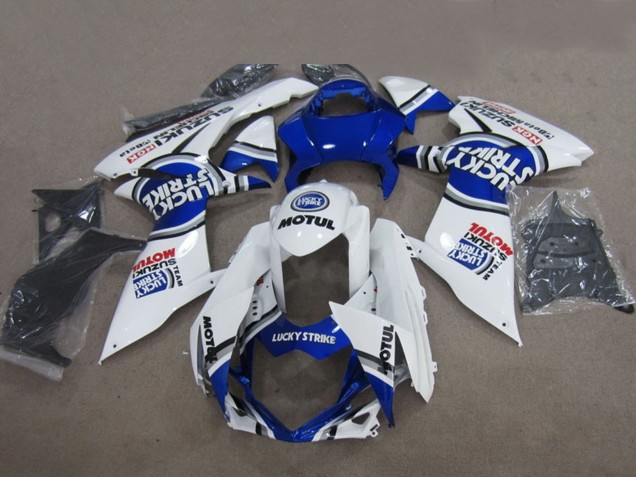 2011-2024 Suzuki GSXR 600 Motorcycle Fairings - Blue White Lucky Strike Motul Australia