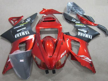1998-1999 Yamaha YZF R1 Motorcycle Fairings - Red Black White Decal Australia