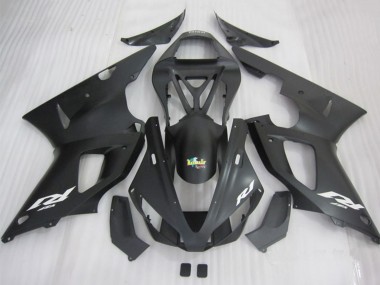 2000-2001 Yamaha YZF R1 Motorcycle Fairings - Matte Black White Decal Australia