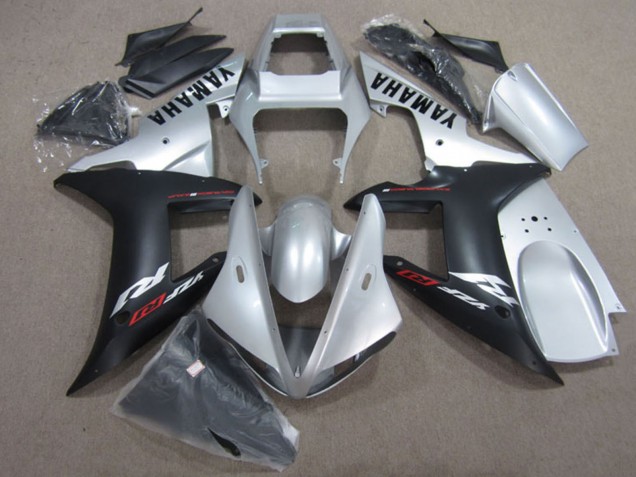2002-2003 Yamaha YZF R1 Motorcycle Fairing Kits - Silver Matte Black Australia