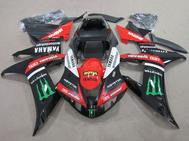 2004-2006 Yamaha YZF R1 Motorcycle Fairings - Red White Glossy Black Green Motul Monster Australia