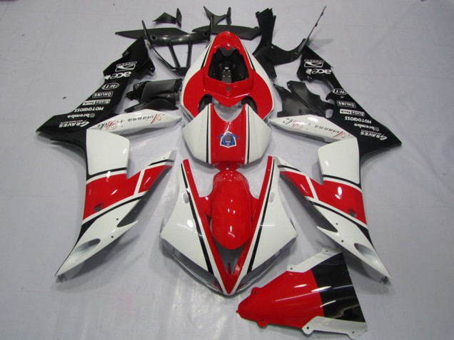 2004-2006 Yamaha YZF R1 Motorcycle Fairing - White Red Black Australia