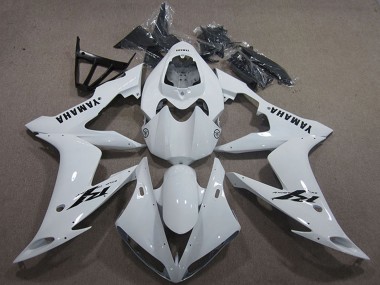 2004-2006 Yamaha YZF R1 Motorcycle Fairings - White Black Decal Australia