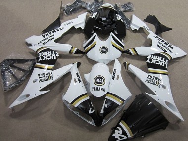 2004-2006 Yamaha YZF R1 Motorcycle Fairings - White Black Lucky Strike Australia