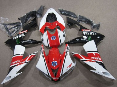2004-2006 Yamaha YZF R1 Motorcycle Fairings - White Red Black Green Motul Monster Australia