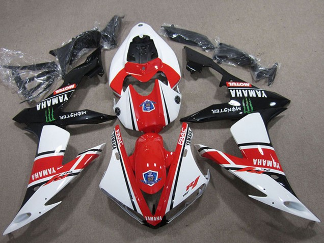 2004-2006 Yamaha YZF R1 Motorcycle Fairings - White Red Black Green Motul Monster Australia