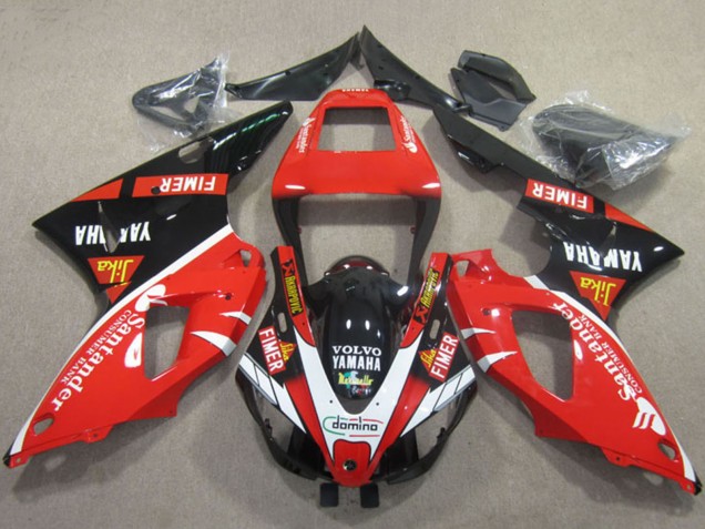 2009-2011 Yamaha YZF R1 Motorcycle Fairings - Red Black White Santander Fimer Volvo Australia
