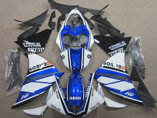 2009-2011 Yamaha YZF R1 Motorcycle Fairings - White Blue Black ENEOS Yamalube M1 Semakin Didepan Australia