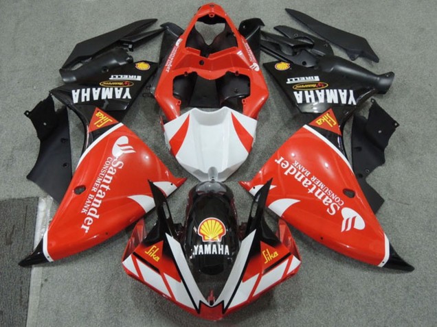 2009-2011 Yamaha YZF R1 Motorcycle Fairings - Red White Black Santander Red Australia
