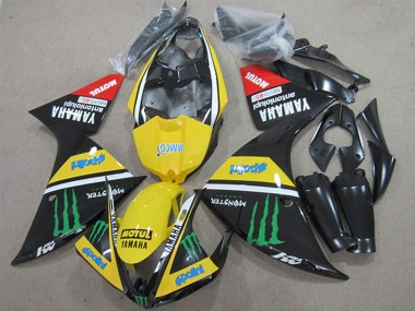 2009-2011 Yamaha YZF R1 Motorcycle Fairings - Yellow White Black Red Green Motul Monster Australia