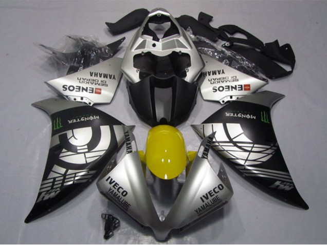 2012-2014 Yamaha YZF R1 Motorcycle Fairings - Silver Black IVECO Yamalube ENEOS Monster Australia