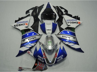 2012-2014 Yamaha YZF R1 Motorcycle Fairings - Blue Silver White Black Green Monster IVECO Yamalube ENEOS Semakin Didepan Australia