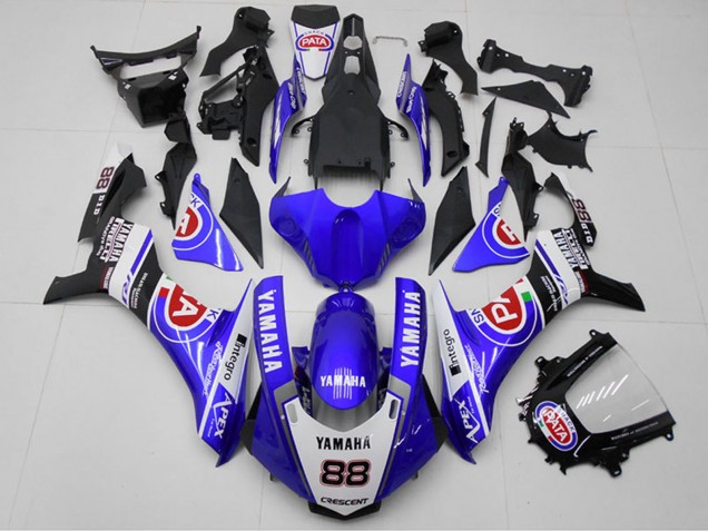 2015-2019 Yamaha YZF R1 Motorcycle Fairings - White Blue Black Red PATA 88 Australia