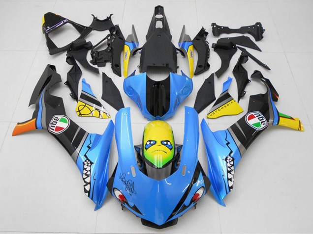2015-2019 Yamaha YZF R1 Motorcycle Fairing Kits - Blue Yellow Shark Australia