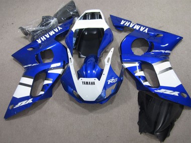 1998-2002 Yamaha YZF R6 Motorcycle Fairings - White Blue Australia