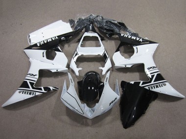 2003-2004 Yamaha YZF R6 Motorcycle Fairings Kits - White Glossy Black Australia