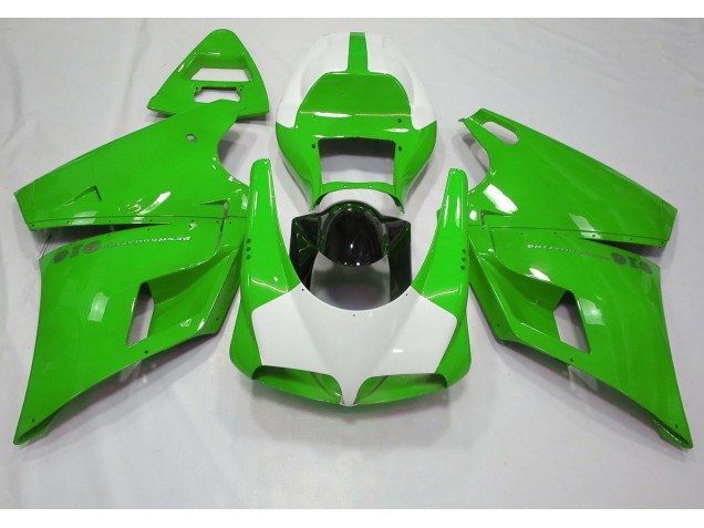 1993-2005 Gloss Green & White Ducati Ducati 996 748 916 998 Motorcycle Fairing 1993-2005 Gloss Green & White Ducati Ducati 996 748 916 998 Motorcycle Fairing