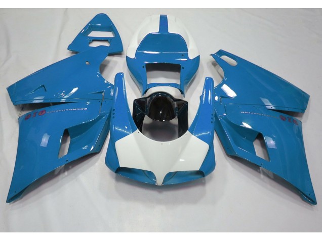 1993-2005 Gloss Light Blue & White Ducati Ducati 996 748 916 998 Motorcycle Fairing 1993-2005 Gloss Light Blue & White Ducati Ducati 996 748 916 998 Motorcycle Fairing