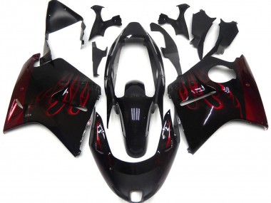 1996-2007 Deep Red Flame Honda CBR1100XX Motorcycle Fairing
