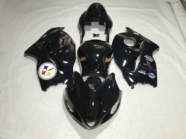 1997-2007 Gloss Black Team Logo Suzuki GSXR 1300 Hayabusa Motorcycle Fairing 1997-2007 Gloss Black Team Logo Suzuki GSXR 1300 Hayabusa Motorcycle Fairing