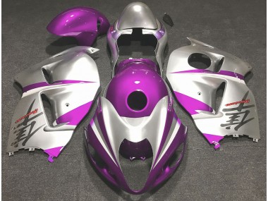 1997-2007 Gloss Pink and Silver Suzuki GSXR 1300 Hayabusa Motorcycle Fairing