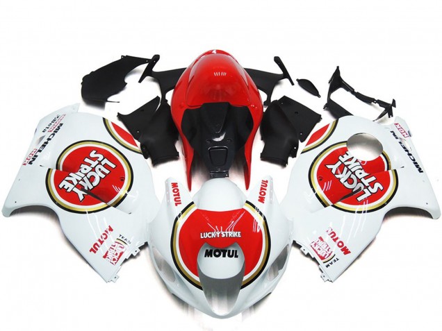 1997-2007 Red Lucky Strike Style Suzuki GSXR 1300 Hayabusa Motorcycle Fairing