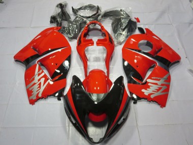 1997-2007 Red and Black Silver Decal Suzuki GSXR 1300 Hayabusa Motorcycle Fairing