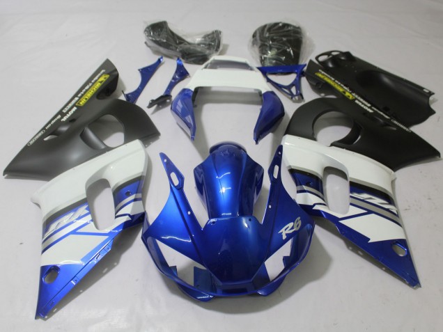 1998-2002 Blue and Matte Yamaha R6 Motorcycle Fairing 1998-2002 Blue and Matte Yamaha R6 Motorcycle Fairing