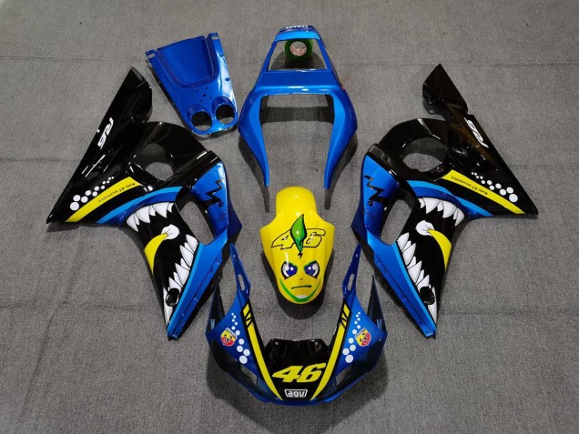 1998-2002 Blue and Yellow Shark Yamaha R6 Motorcycle Fairing 1998-2002 Blue and Yellow Shark Yamaha R6 Motorcycle Fairing