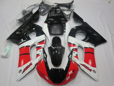 1998-2002 Red White Design Yamaha R6 Motorcycle Fairing