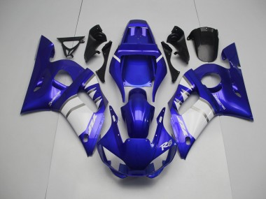 1998-2002 Silver White and Blue Yamaha R6 Motorcycle Fairing
