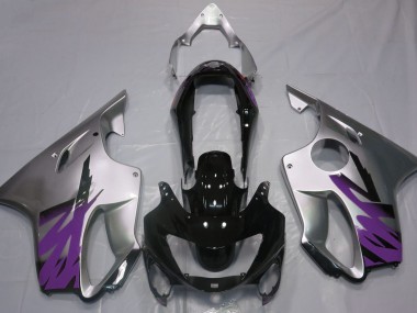1999-2000 Gloss Silver & Purple Honda CBR600 F4 Motorcycle Fairing